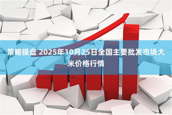 策略操盘 2025年10月25日全国主要批发市场大米价格行情
