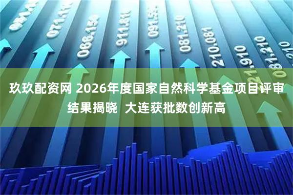 玖玖配资网 2026年度国家自然科学基金项目评审结果揭晓  大连获批数创新高